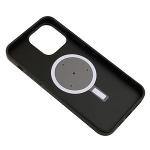Case para Iphone 14 pro max con magsafe, metalizado negro