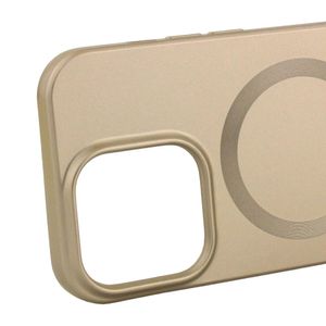 Case para Iphone 14 pro con magsafe, metalizado dorado