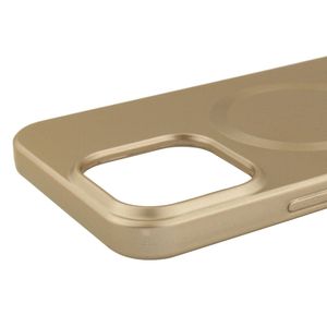 Case para Iphone 14 pro max con magsafe, metalizado dorado