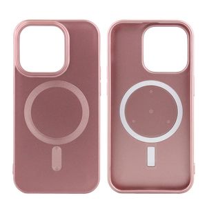 Case para Iphone 14 pro con magsafe, metalizado rosado