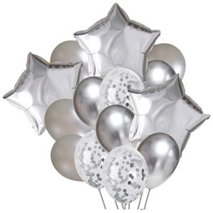 Globos OLEGO Bouquette Plata 14un