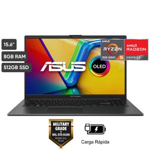 Laptop ASUS Vivobook Go 15 OLED E1504FA-L1112W 15.6" AMD Ryzen 5 (7000 series) 8GB 512GB SSD