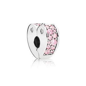 Clip Pandora 797020PCZ Arcos de Amor Rosados s925