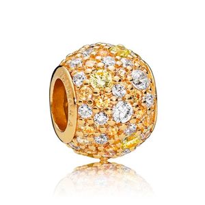 Charm Pandora 767052CSY Golden Mix Pave Ball s925