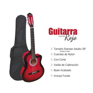 Guitarra Acústica Nylon Rojo