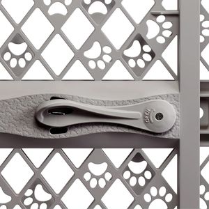 Puerta Portátil para Mascotas Gris