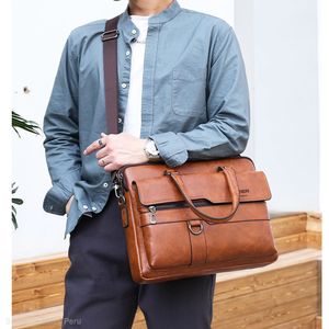 Maletin Ejecutivo para Hombre de Cuero con Porta Laptop Weixier Marrón