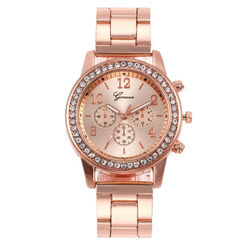 Reloj de Mujer Dorado Plateado Geneva Análogo Quartz Moda Mujer Regalo