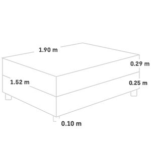 Cama VIVA HOME Palmera Pocket QUEEN + 2 Almohadas + 1 Protector