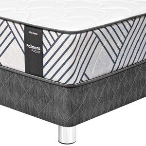 Cama VIVA HOME Palmera Pocket QUEEN + 2 Almohadas + 1 Protector