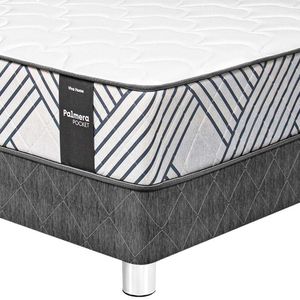 Cama VIVA HOME Palmera Pocket 1.5 Plazas + 1 Almohada + 1 Protector