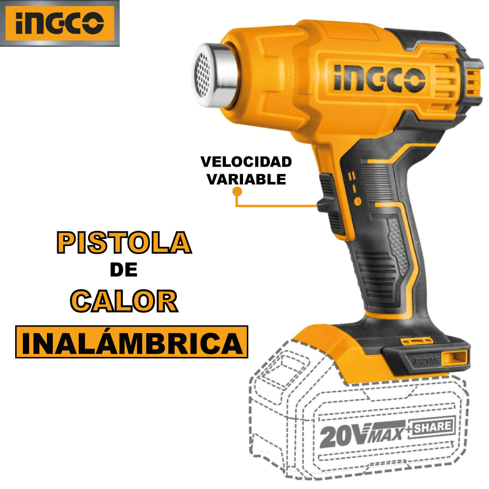 Kit Pistolas De Calor Y Silicona Eléctrica E Inalámbrica 4ah Ingco INGCO  TOOLS