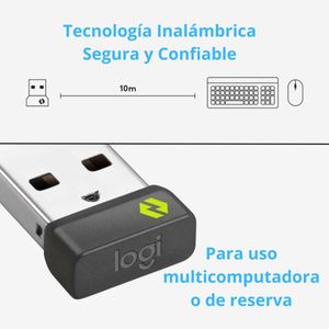 Receptor USB Logitech Logi Bolt Bluetooth Wireless Negro