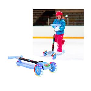 Scooter Plegable Con Luces Color Azul