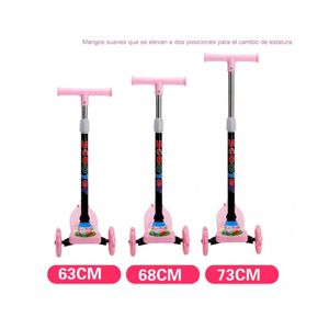 Scooter Plegable Con Luces Color Rosa