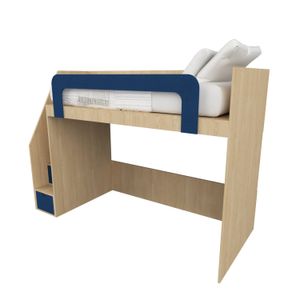 Cama moderna Venus MR Muebles Amaderado con Azúl 1.5plz