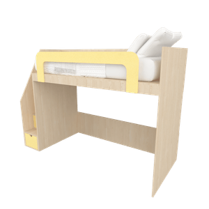 Cama moderna Bianca MR Muebles Amaderado con Amarillo 1.5plz