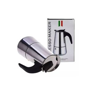 Cafetera Espresso Maker Italiana de 4 Tazas y Acero Inoxidable