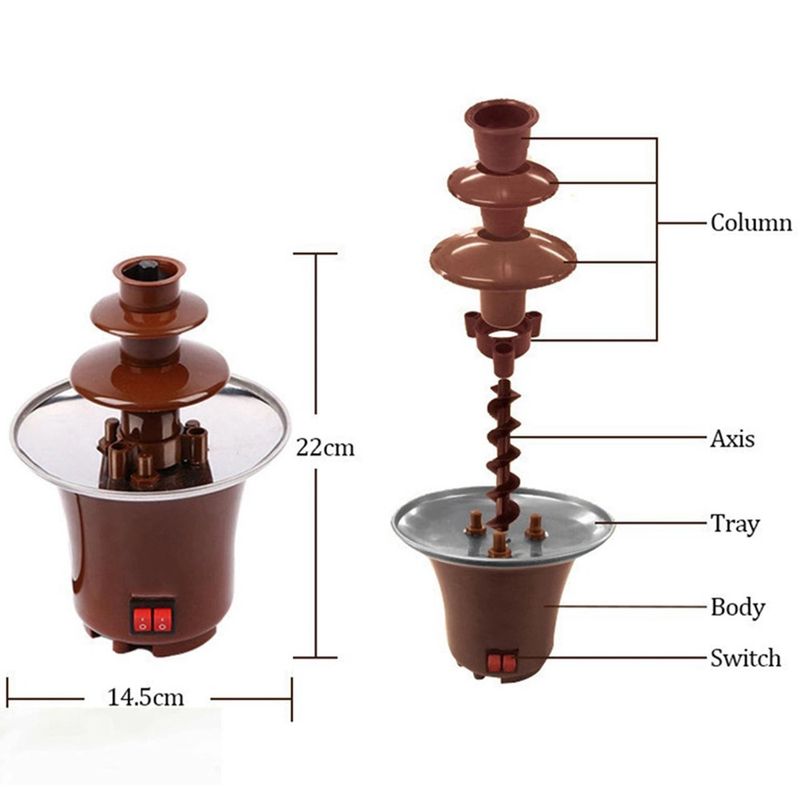 Chocolatera de aço inoxidável de grau cirúrgico sem derramamentos