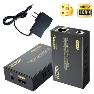 Extensión Extender Hdmi x Rj45 Utp Cat 5/6/7 Hasta 30 Metros NETCOM