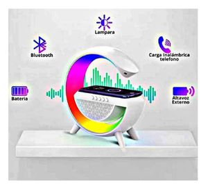 Lampara Smart 4 EN 1 Cargador inalámbrico +Parlante BT-2301