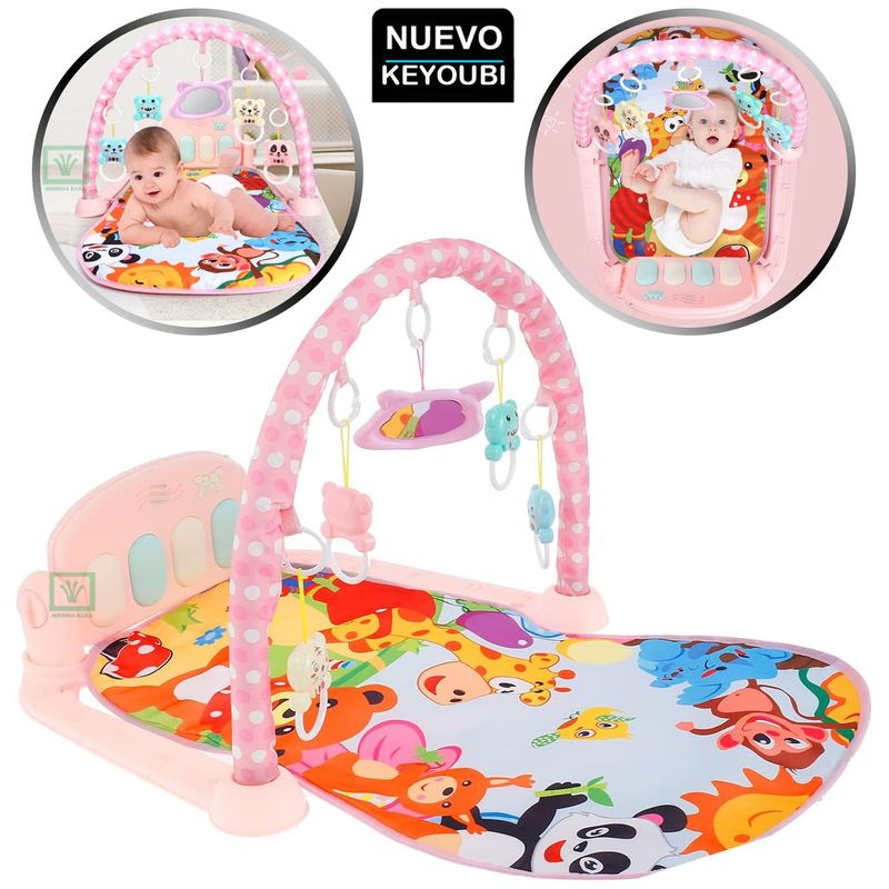 Gimnasio Piano para Bebé con Luces y Música Panda Rosado Real Plaza
