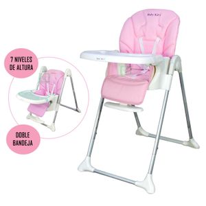 Silla de Comer Baby Kits Elegant Reclinable y Plegable Rosa