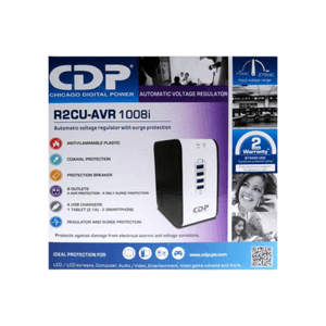 Estabilizador Cdp R2cu-avr1008i 1000va/500w 8 Salidas 4 Puertos Usb