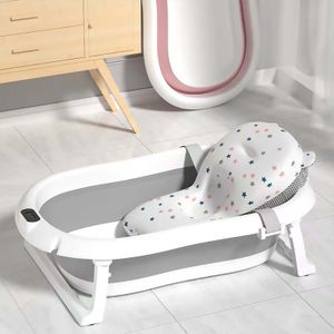 Bañera para Bebe Babykiss Plegable con Termometro Color Gris