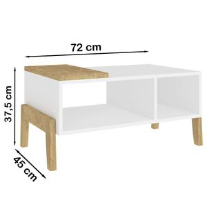 Moderna Mesa de Centro Platón color Blanco/Haya TU MESITA