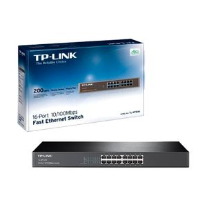 Switch Tl Sf1016 Tp Link con 16 Puertos 10,100 Mbps para Rack