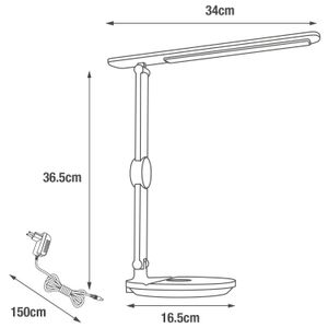 Lámpara de mesa led Inspire Alex Plus Blanco