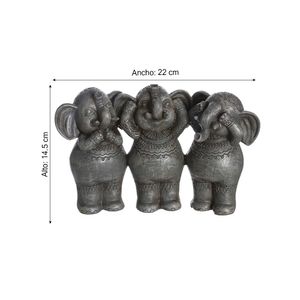 Set de elefantes decorativos 3 piezas