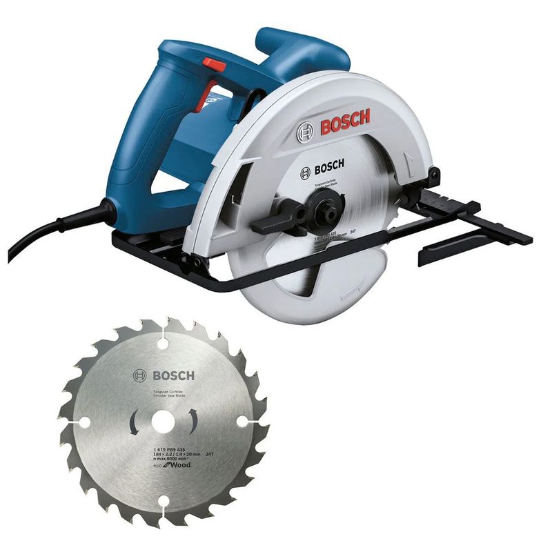 Sierra Circular 7 1/4 (184mm) 1500W Corte en 90° 64mm Bosch GKS 150