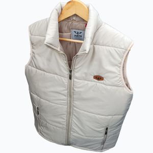 Chaleco Puffer Caballero Beige