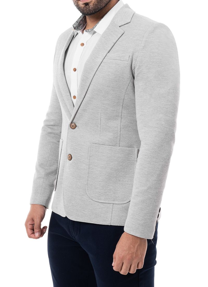 Blazer Drill Hombre Leandet Azul S Real Plaza