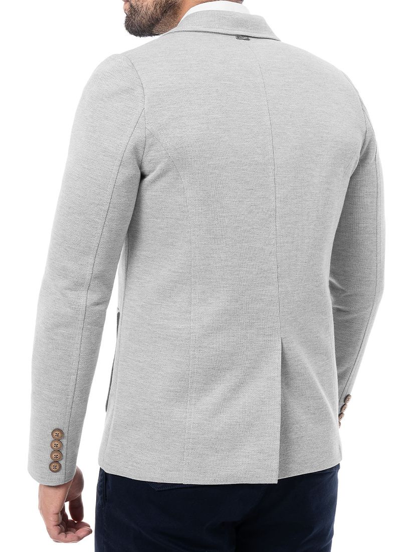 Blazer Drill Hombre Leandet Azul S Real Plaza