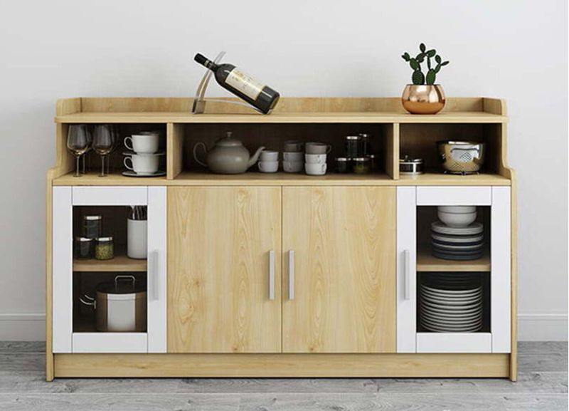 Mueble organizador en cocina.