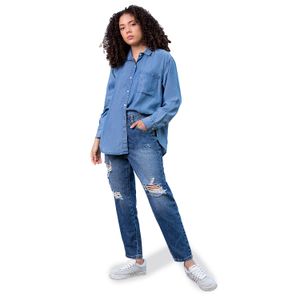 Blusas Moda Denim Mujer Dayilet