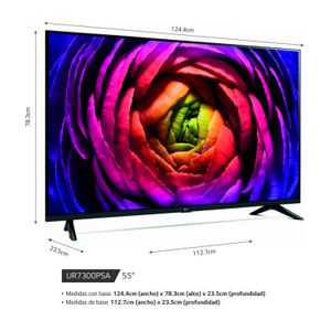 Televisor LG 55 Pulg. LED Smart TV UHD 4K con ThinQ AI 55UR7300PSA