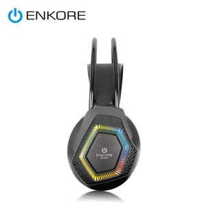 Audifono Gamer Enkore Alambrico Stereo EKHG1009 U Luz RGB Rainbow LED USB