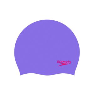 Gorro Natacion Speedo Plain Moulded Cap Junior Purple Red
