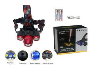 Linterna Frontal Bossney Recargable BS3863-T6