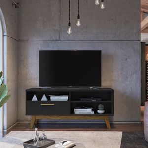 Mesa para TV multiusos 1 cajon Florentino color Negro TU MESITA