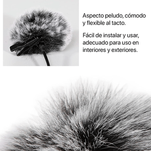 Filtro Peluche Antiviento para Micrófono Solapero Lavalier