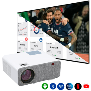Proyector Smart Android 9.0 Bluetooth Sd500 FullHD + Ecran 120" Gratis