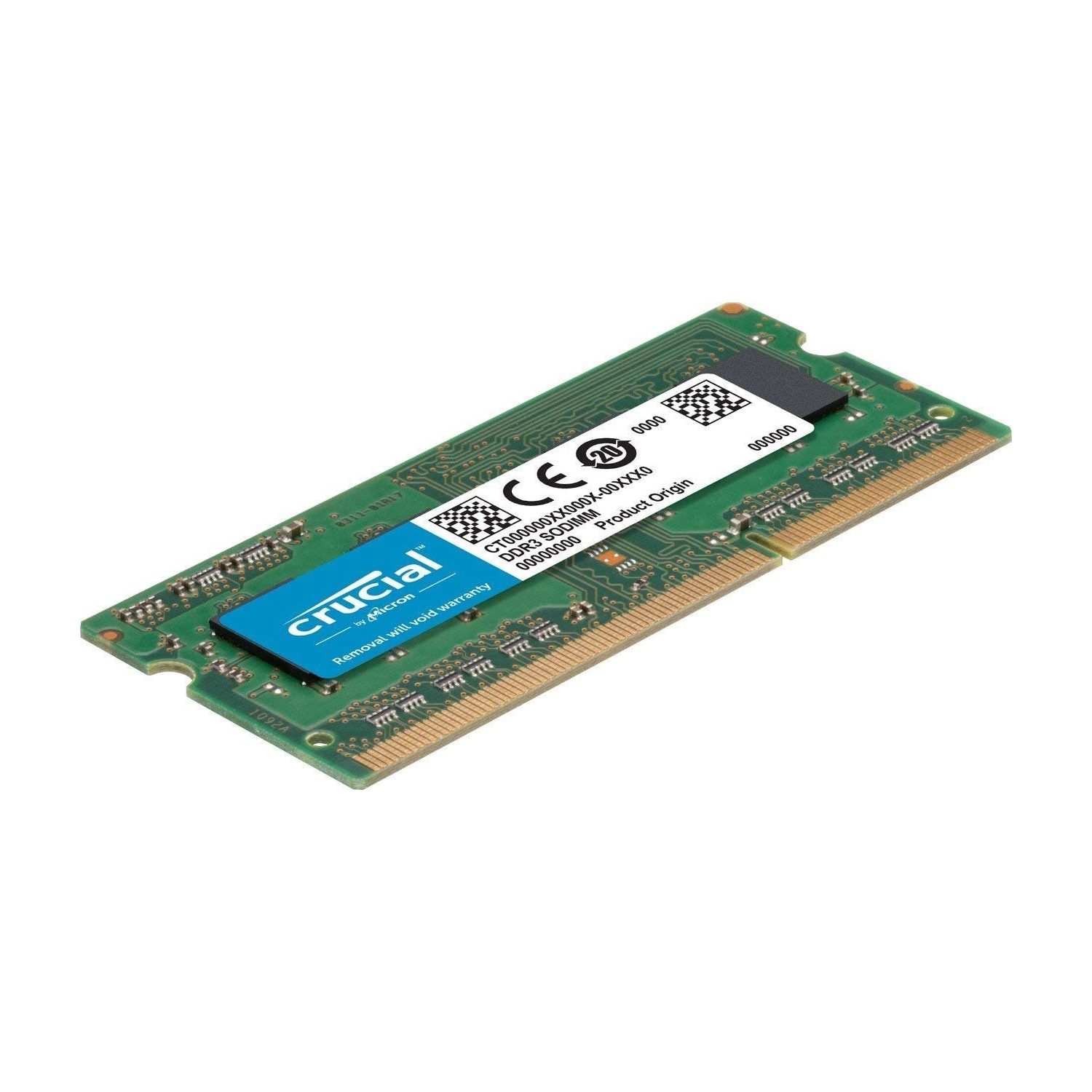 Barrette RAM Crucial 8 Go DDR3L-1600 SODIMM – CT102464BF160B – 1,35V CL11 – Neuf