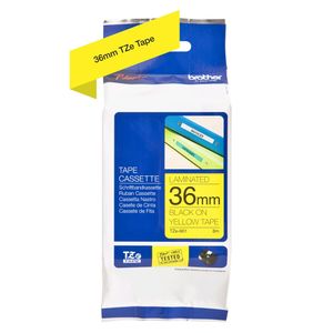 Cinta Brother Negro Amarillo 36mm adhesivo resistencia extra TZE-S661