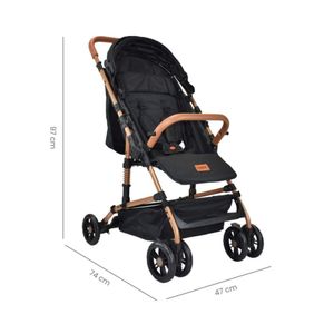 Coche Manija Reversible Para Bebe Baby Circus Negro