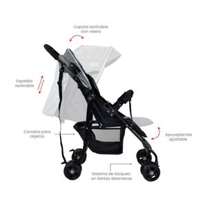 Coche De Paseo Para Bebe Baby Circus Gris